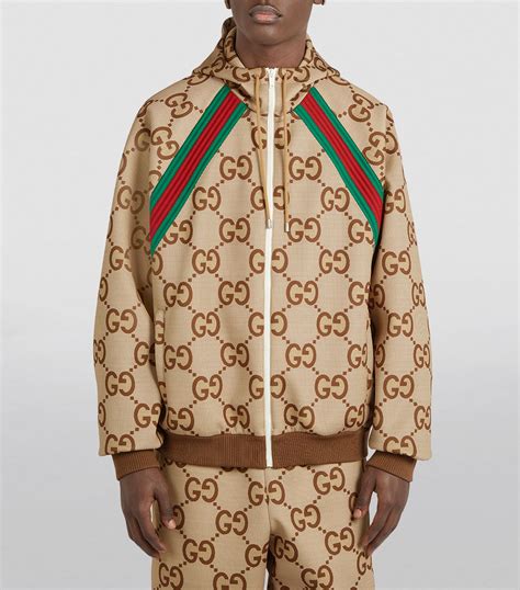 gucci coat of arms|gucci hooded jacket men.